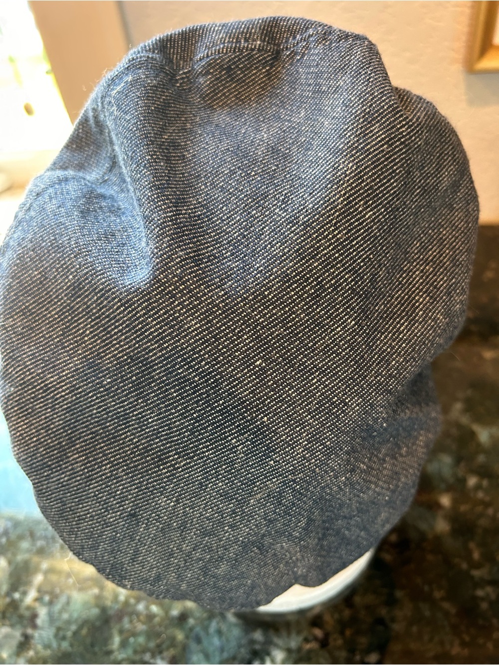 Brixton Cotton/Linen Blend Page Boy Baker Boy Cap. Denim look. 7 1/4. EUC. - Picture 3 of 8